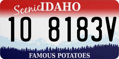 ID license plate 1O8183V