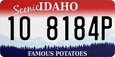 ID license plate 1O8184P