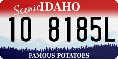 ID license plate 1O8185L