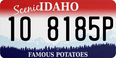 ID license plate 1O8185P