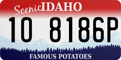 ID license plate 1O8186P