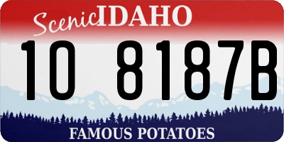 ID license plate 1O8187B