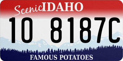 ID license plate 1O8187C