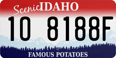 ID license plate 1O8188F