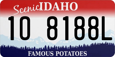ID license plate 1O8188L