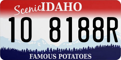 ID license plate 1O8188R