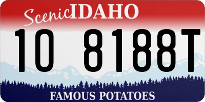 ID license plate 1O8188T
