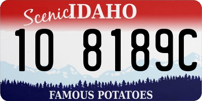 ID license plate 1O8189C