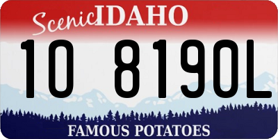 ID license plate 1O8190L