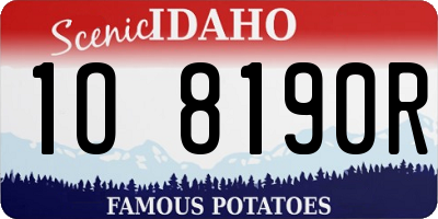 ID license plate 1O8190R