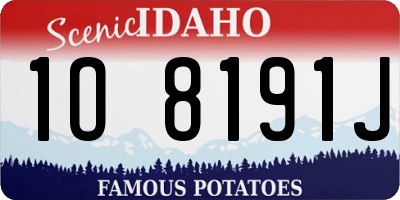 ID license plate 1O8191J
