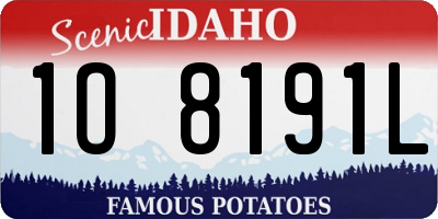 ID license plate 1O8191L
