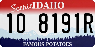 ID license plate 1O8191R