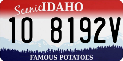 ID license plate 1O8192V