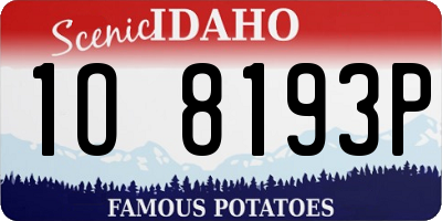 ID license plate 1O8193P