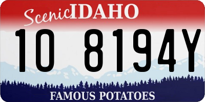 ID license plate 1O8194Y