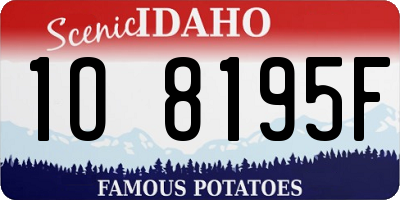ID license plate 1O8195F