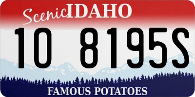 ID license plate 1O8195S