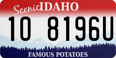 ID license plate 1O8196U