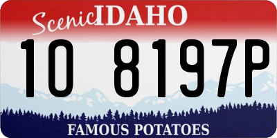 ID license plate 1O8197P