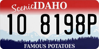 ID license plate 1O8198P