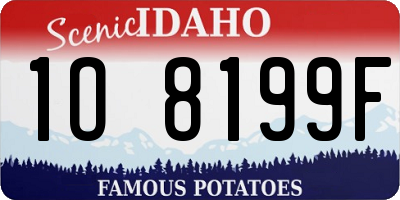 ID license plate 1O8199F