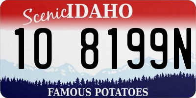 ID license plate 1O8199N