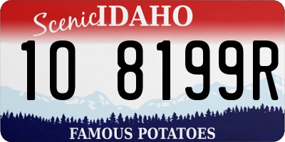 ID license plate 1O8199R