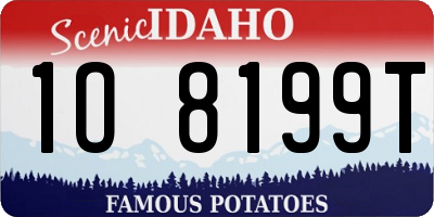 ID license plate 1O8199T