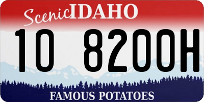 ID license plate 1O8200H