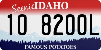 ID license plate 1O8200L