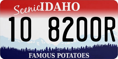 ID license plate 1O8200R