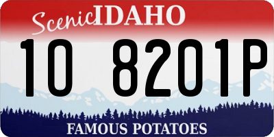 ID license plate 1O8201P