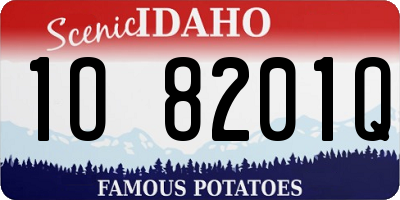 ID license plate 1O8201Q