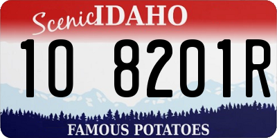 ID license plate 1O8201R