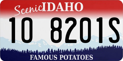 ID license plate 1O8201S