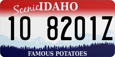 ID license plate 1O8201Z