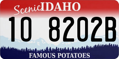 ID license plate 1O8202B