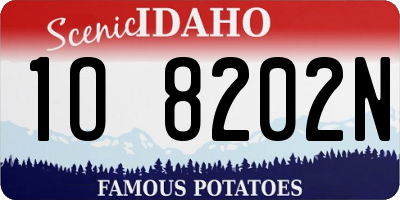 ID license plate 1O8202N