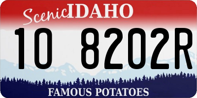ID license plate 1O8202R