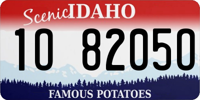 ID license plate 1O8205O