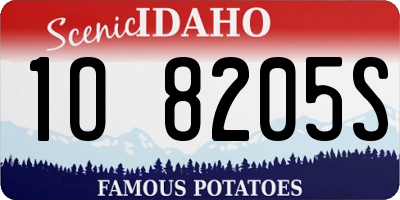 ID license plate 1O8205S