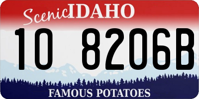 ID license plate 1O8206B