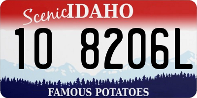 ID license plate 1O8206L