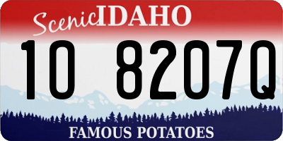 ID license plate 1O8207Q