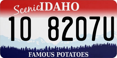 ID license plate 1O8207U