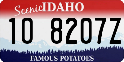 ID license plate 1O8207Z