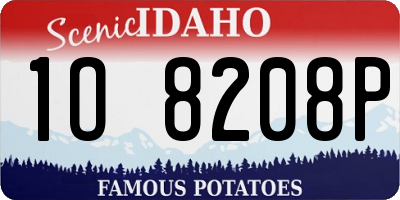 ID license plate 1O8208P