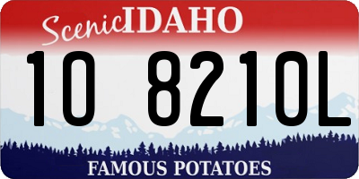 ID license plate 1O8210L