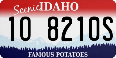 ID license plate 1O8210S